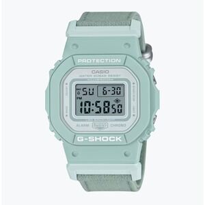 Casio G-Shock Digital Watch Mint Green Cloth Band Square GM5600 Series